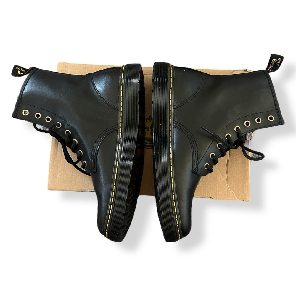 NEW Dr. Martens Zavala Black Lace Up Leather Boots - Picture 3 of 8
